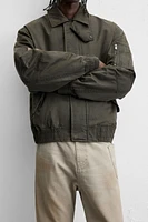 WAXED EFFECT WASHED JACKET