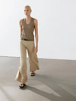 Cotton blend round neck T-shirt