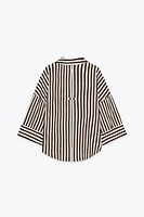 CHEMISE MANCHE LARGE AVEC LIN