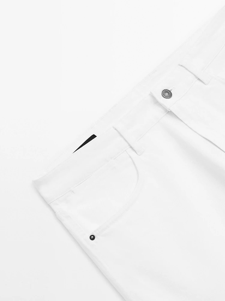 Slim fit denim trousers