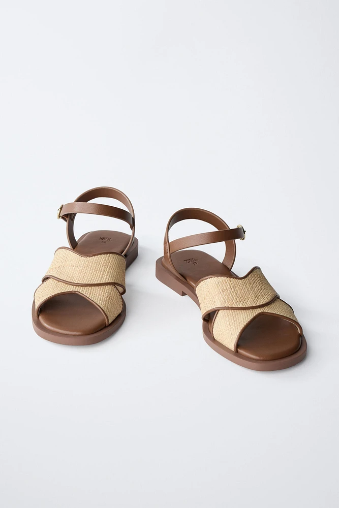 RAFFIA EFFECT SANDALS