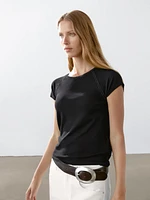 T-shirt manches courtes coutures contrastantes