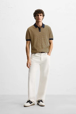 POLO EN MAILLE À RAYURES