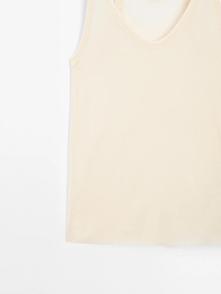Top à bretelles 100 % soie de mûrier - Limited Edition