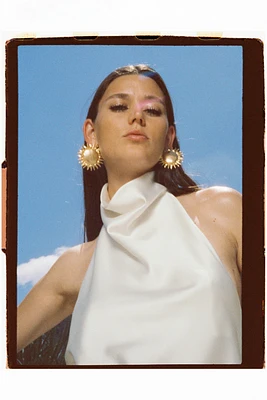 TOP HALTER SATINÉ