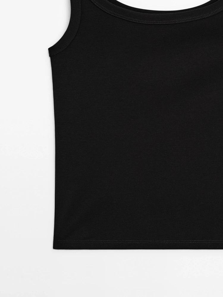 Cotton blend tank top