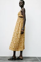 EMBROIDERED MIDI DRESS