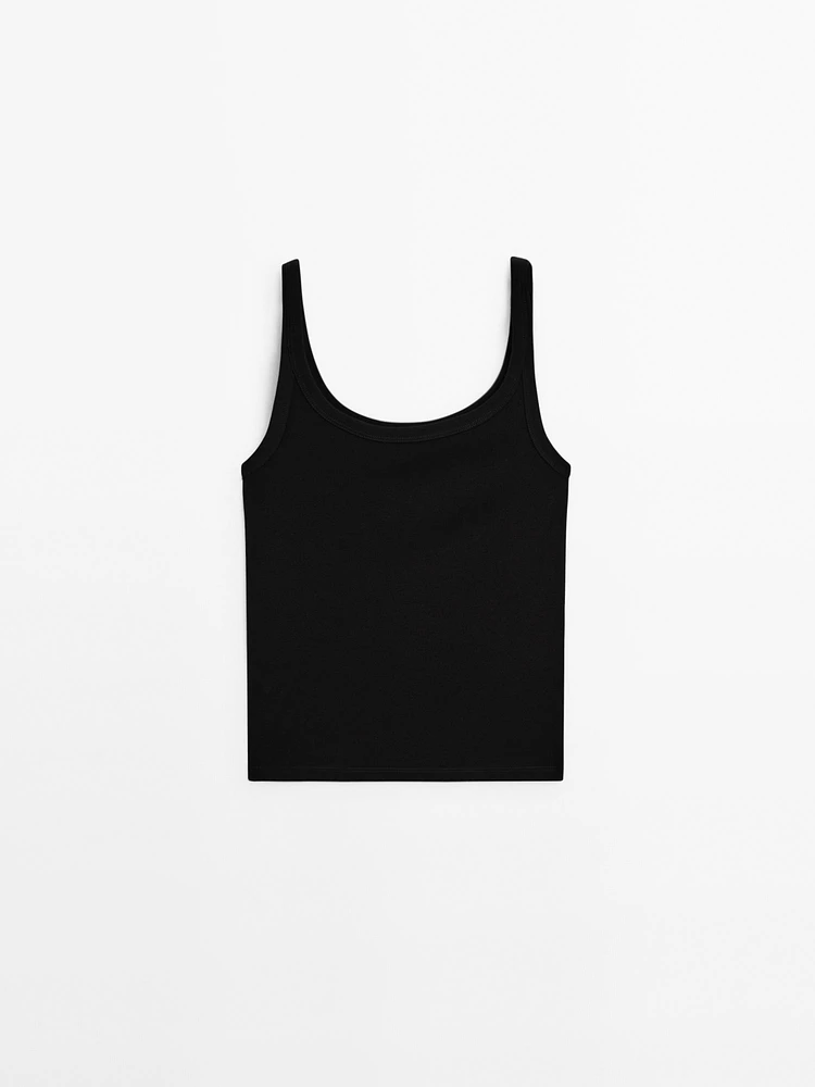 Cotton blend tank top