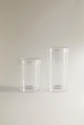 BOROSILICATE BATHROOM JAR WITH TEXT