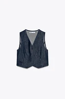 DOUBLE-BREASTED DENIM VEST