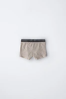 AGES 6-14/ FIVE-PACK OF CHECKERED BOXERS