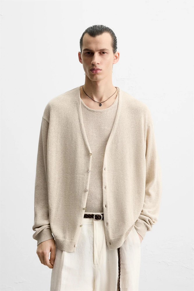 GILET STRUCTURÉ AVEC LIN