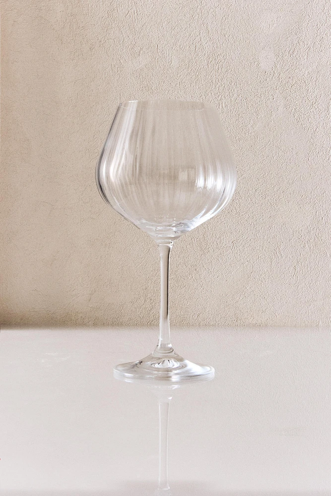 VERRE À VIN CRISTALLIN RELIEF