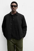 TEXTURED WEAVE OVERSHIRT