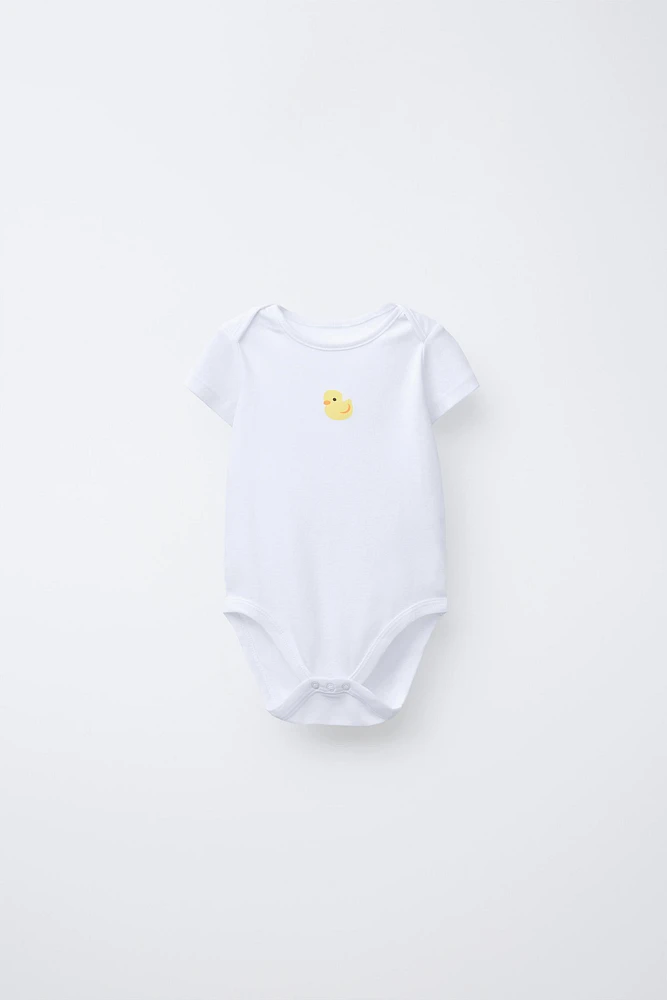 LOT DE CINQ BODYS CANETONS