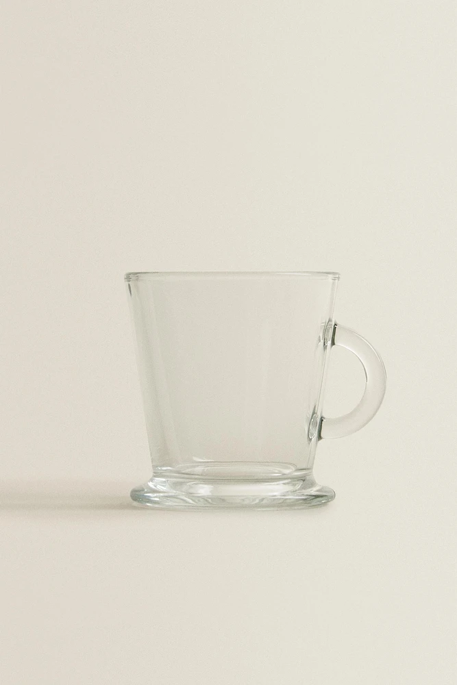 TRANSPARENT GLASS CAPPUCCINO CUP