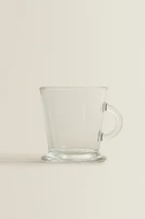 TRANSPARENT GLASS CAPPUCCINO CUP