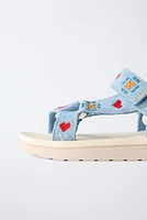EMBROIDERED SANDALS