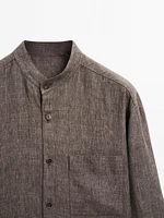 Surchemise relaxed fit col mao