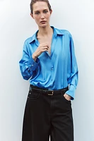 SATIN EFFECT BASIC SHIRT
