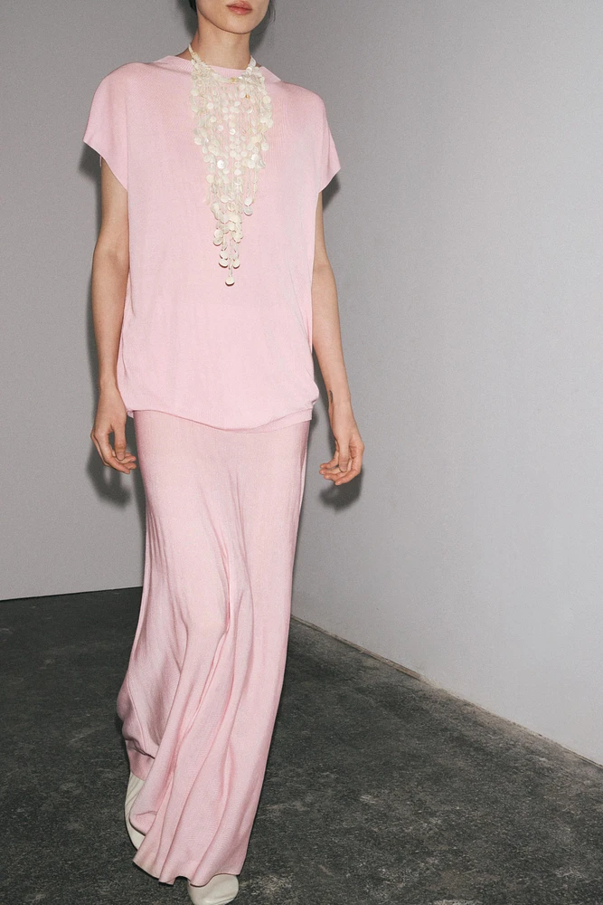 TOP EN MAILLE MANCHES AMPLES