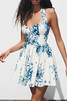 ROBE HALTER À FLEURS