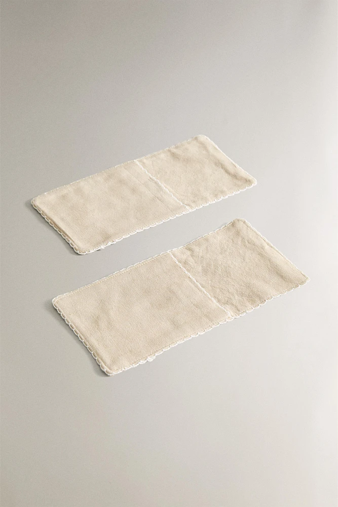 SET OF COTTON FLATWARE POUCHES (SET OF 2)