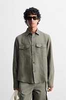 100% LINEN OVERSHIRT