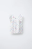 TEXTURED FLORAL T-SHIRT