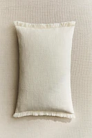 FRINGED THROW PILLOW COVER