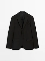 100% wool suit blazer