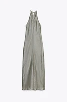 ROBE MIDI HALTER BRILLANTS