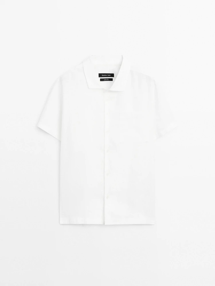 Chemise manches courtes 100 % lin