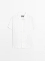 Chemise manches courtes 100 % lin