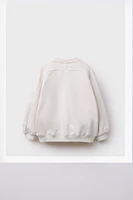 PLAIN CUT-OUT SWEATSHIRT