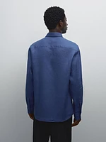 100% linen slim fit shirt