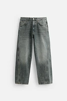 BAGGY FIT JEANS WITH SEAMS