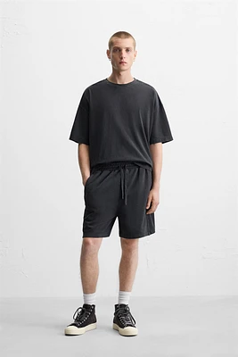 RELAXED FIT WASHED JOGGER SHORTS