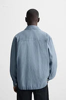 WAXED EFFECT OVERSHIRT