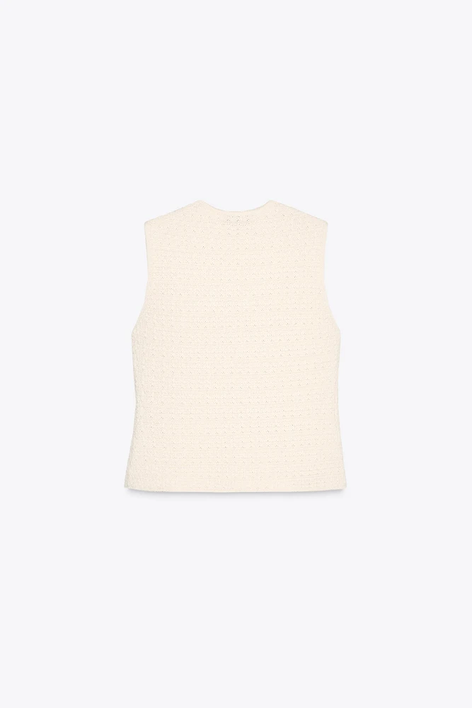 GILET STRUCTURE MAILLE