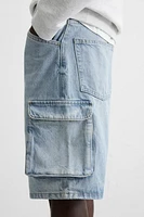 SHORT EN JEAN STYLE MILITAIRE