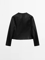 Short satin blazer - Studio