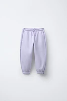 WARM AND COZY JOGGING PANTS WITH TOPSTITCHING