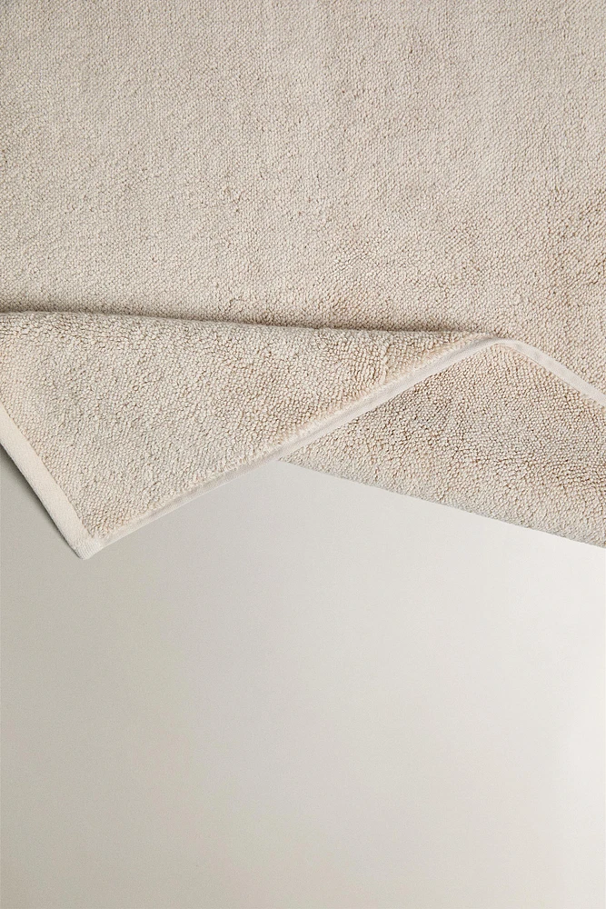 RICE STITCH COTTON BATH MAT
