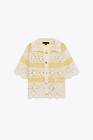 TOP EN MAILLE POINTELLE