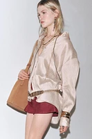 ZW COLLECTION OVERSIZED LINEN BLEND SHIRT