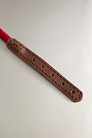 LEATHER AND ROPE DOG NECKLACE