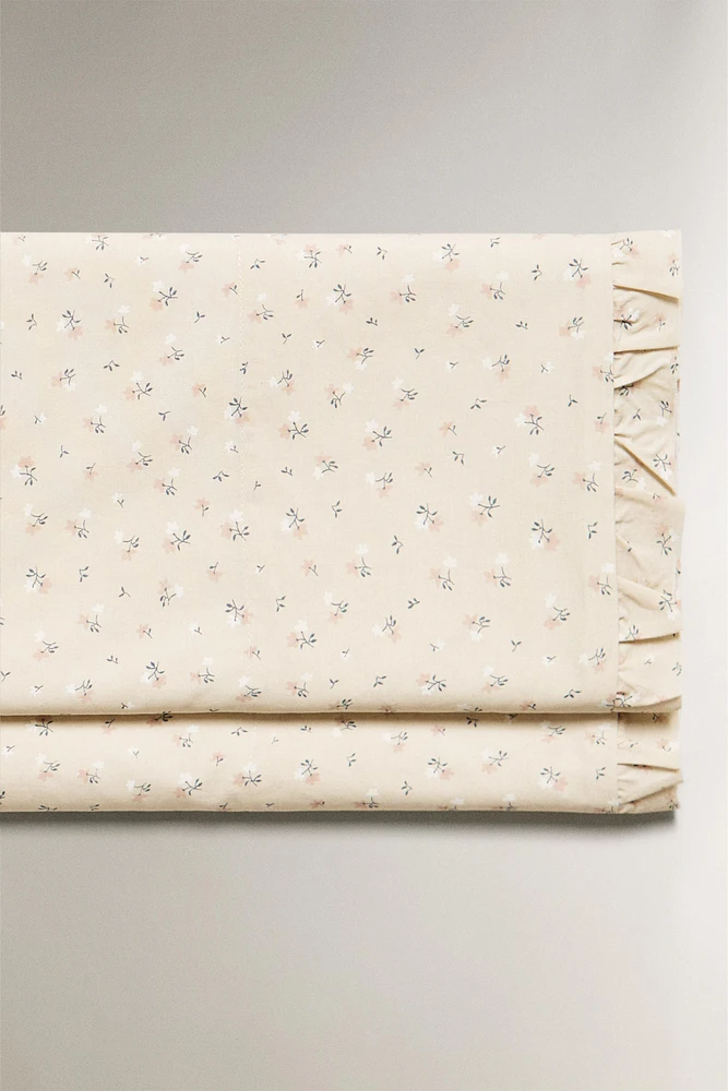 DRAP DE DESSUS ENFANT VOLANT FLEUR