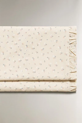 DRAP DE DESSUS ENFANT VOLANT FLEUR