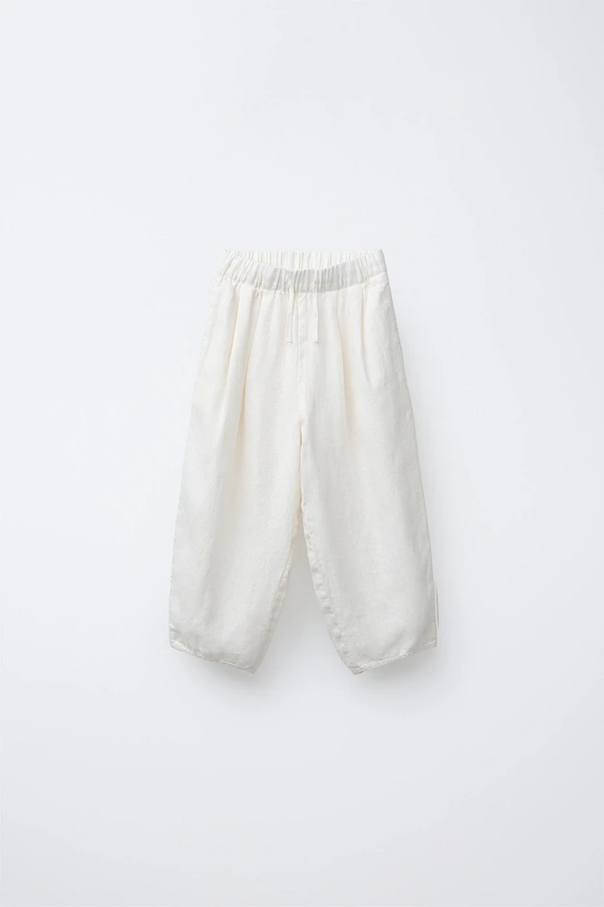 PANTALON BAGGY 100 % LIN